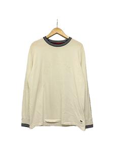 FTC◆ヨゴレ有/22AW/TONAL LOGO L/S TOP/長袖Tシャツ/L/コットン/WHT