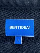 bentidea/ハーフジップバルーンスリーブスウェット/L/コットン/NVY_画像3
