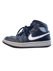 NIKE◆AIR JORDAN 1 MID_エアジョーダン 1 ミッド/25cm/BLK