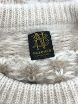 BATONER◆22AW/MOHAIR NORDIC CREW NECKセーター(厚手)/1/ウール/BLK/BN-22FL-048_画像3