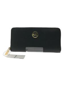 MICHAEL KORS◆長財布/レザー/BLK/無地/レディース/E-1309