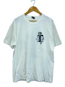 STUSSY◆Tシャツ/XL/コットン/WHT