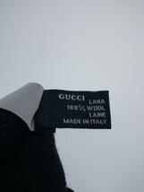 GUCCI◆グッチ/マフラー/ウール/BLK/総柄/メンズ_画像3