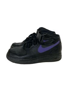 NIKE◆AIR FORCE 1 MID 07/エアフォースミッド/ブラック/315123-044/26cm/BLK