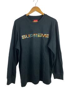 Supreme◆長袖Tシャツ/L/コットン/BLK/無地