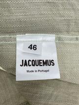 JACQUEMUS◆長袖シャツ/46/コットン/GRN/ストライプ_画像4