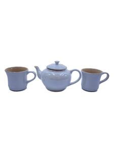 LE CREUSET◆ティーポット＆マグカップセット/3点セット/WHT/マグカップ/ティーポット/