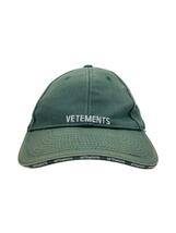 VETEMENTS◆キャップ/FREE/コットン/GRN/メンズ_画像1