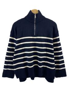 ZARA* sweater ( thick )/L/ rayon /BLK/ border /3519/125/084
