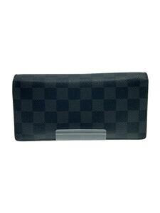 LOUIS VUITTON◆ポルト・フォイユ・ブラザ_ダミエ・グラフィット_BLK/PVC/BLK/メンズ