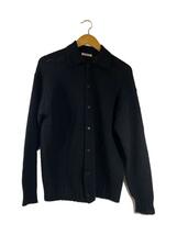 AURALEE◆SHETLAND WOOL CASHMERE KNIT CARDIGAN/4/ウール/BLK/A23AC01SC_画像1