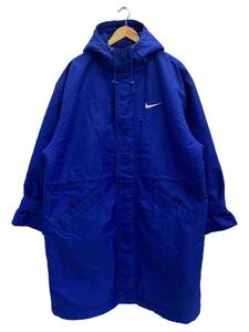 NIKE◆コート/XL/ナイロン/BLU/90s/銀タグ/内ボアベンチコート