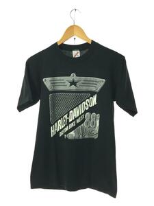 JERZEES◆80s/HARLEY DAVIDSON/Tシャツ/M/コットン/BLK