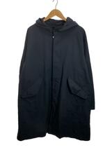 ALLEGE◆HOODED COAT/コート/1/ポリエステル/BLK/AH16W-C003_画像1