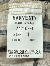 HARVESTY◆SHORT SLEEVES LONG SMOCK 1/60 LINEN PLAID_画像4