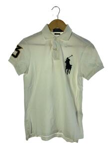 POLO RALPH LAUREN◆ポロシャツ/XS/コットン/CRM/無地/0200011497/ポロラルフローレン/クリーム