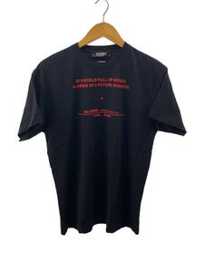 RAF SIMONS◆22ss ツアーTシャツ/XS/コットン/BLK/プリント/221-M125 19001-0099