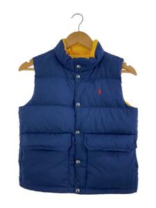 POLO RALPH LAUREN◆ジャケット/140cm/ファー/ネイビー/イエロー/無地/リバーシブル/323510405