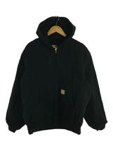 Carhartt◆DUCK ACTIVE JACKET THERMAL LINED/ジャケット/L/コットン/BLK/無地_画像1