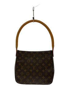 LOUIS VUITTON◆ルーピングMM_モノグラム・キャンバス_BRW/PVC/BRW