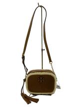 TORY BURCH◆ショルダーバッグ/スウェード/ブラウン/10010887/ムートン_画像1