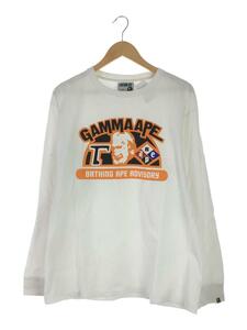 A BATHING APE◆長袖Tシャツ/XL/コットン/WHT/001LTG301001X