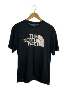 THE NORTH FACE◆S/S COLOR DOME TEE_ショートスリーブカラードームティー/L/コットン/ブラック