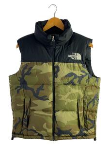 THE NORTH FACE◆NOVELTY NUPTSE VEST_ノベルティーヌプシベスト/L/ナイロン/CML/カモフラ