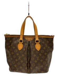 LOUIS VUITTON◆表面汚れ有/パレルモPM_モノグラム・キャンバス_/ブラウン/ビニール/無地/ルイヴィトン