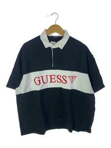 GUESS◆ポロシャツ/M/コットン/BLK