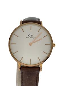 Daniel Wellington◆クォーツ腕時計/アナログ/レザー/BRW