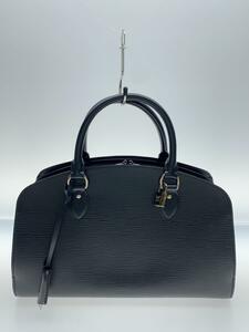 LOUIS VUITTON◆ポンヌフPM_エピ_BLK/レザー/BLK