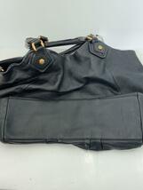 MARC BY MARC JACOBS◆トートバッグ/レザー/BLK/無地_画像4