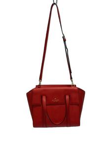 kate spade new york◆DANIELS DRIVE FABRIC ABIGAIL/2WAY /レザー/RED/無地/PXRU7740