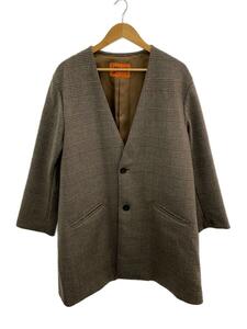 JOURNAL STANDARD relume◆LANAWOOL/140S/ビーバーノーカラ-/L/ウール/GRY/チェック/19-020-464-3120-3-0