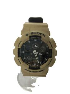 CASIO◆クォーツ腕時計・G-SHOCK/デジアナ/BEG