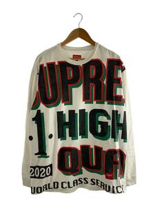 Supreme◆20AW/World ClassL/S Top/長袖Tシャツ/L/コットン/WHT