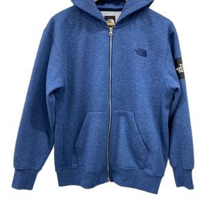 THE NORTH FACE◆SQUARE LOGO FULLZIP_スクエアロゴフルジップ/M/ポリエステル/BLU/無地の画像1