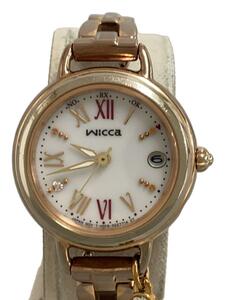 wicca*CITIZEN/ blur Sly /n self-winding watch wristwatch / analogue / stainless steel /WHT/GLD/KL0-561-15