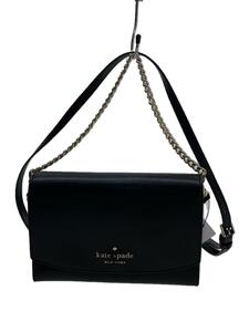 kate spade new york◆ショルダーバッグ/レザー/BLK/無地/T348