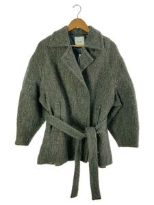 CLANE◆MIX LOOP TWEED BOX COAT/1/ウール/GRN/11101-0062※毛玉有