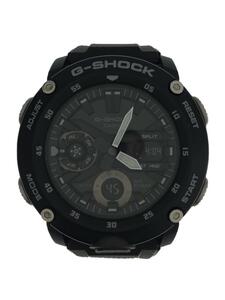 CASIO◆クォーツ腕時計・G-SHOCK/デジアナ/ブラック/GA-2000S