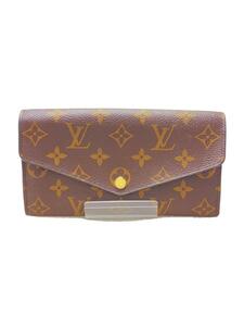 LOUIS VUITTON◆2)ポルト・フォイユ・サラ_モノグラム・キャンバス_BRW_ローズバレリーヌ/PVC/BRW/レディース