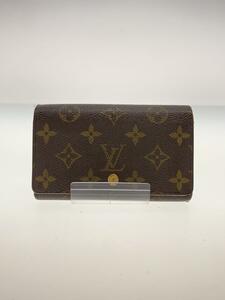 LOUIS VUITTON◆ポルト・モネ・ビエ・トレゾール_モノグラム・キャンバス_BRW/PVC/BRW/レディース