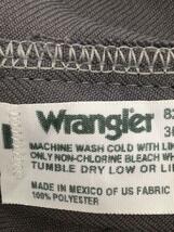 WRANGLER◆スラックスパンツ/36/ポリエステル/グレー/無地/ランチャーパンツ/90s/ブーツカット_画像4