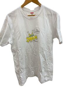 Supreme◆20SS/daniel johnston frog tee/Tシャツ/M/コットン/WHT/プリント