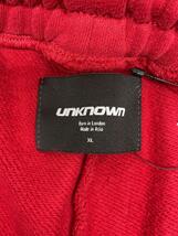 UNKNOWN LONDON◆ボトム/XL/コットン/RED/総柄_画像4