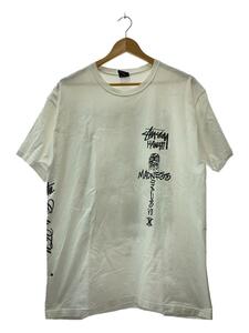 STUSSY◆Tシャツ/L/コットン/ホワイト/プリント