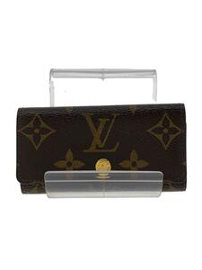 LOUIS VUITTON◆ミュルティクレ4_モノグラム・キャンバス_BRW/レザー/BRW/総柄/レディース