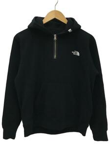 THE NORTH FACE◆SQUARE LOGO BIG HOODIE_スクエア ロゴ ビッグ フーディー/S/ポリエステル/BLK